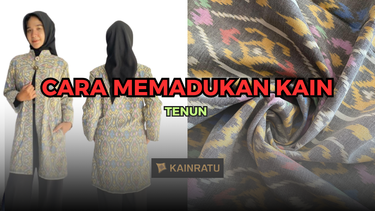 cara memakai kain tenun
