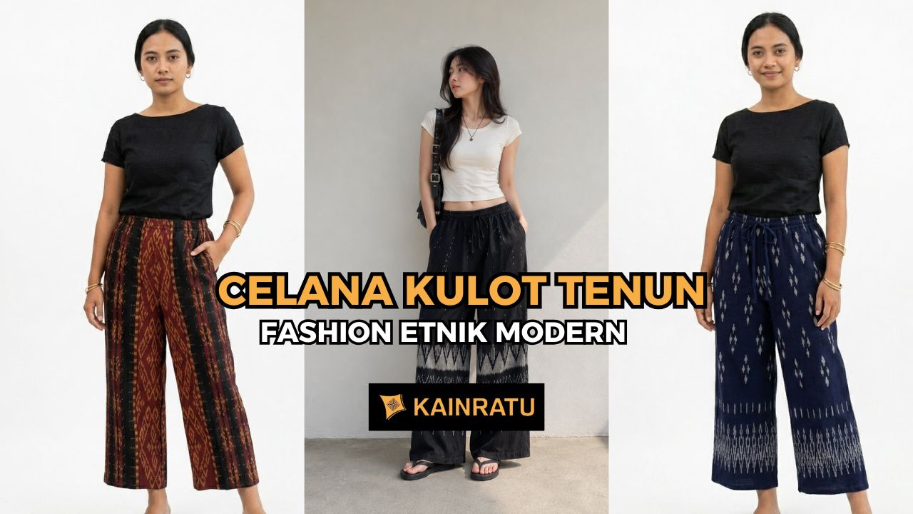 celana kulot tenun Fashion Etnik Modern