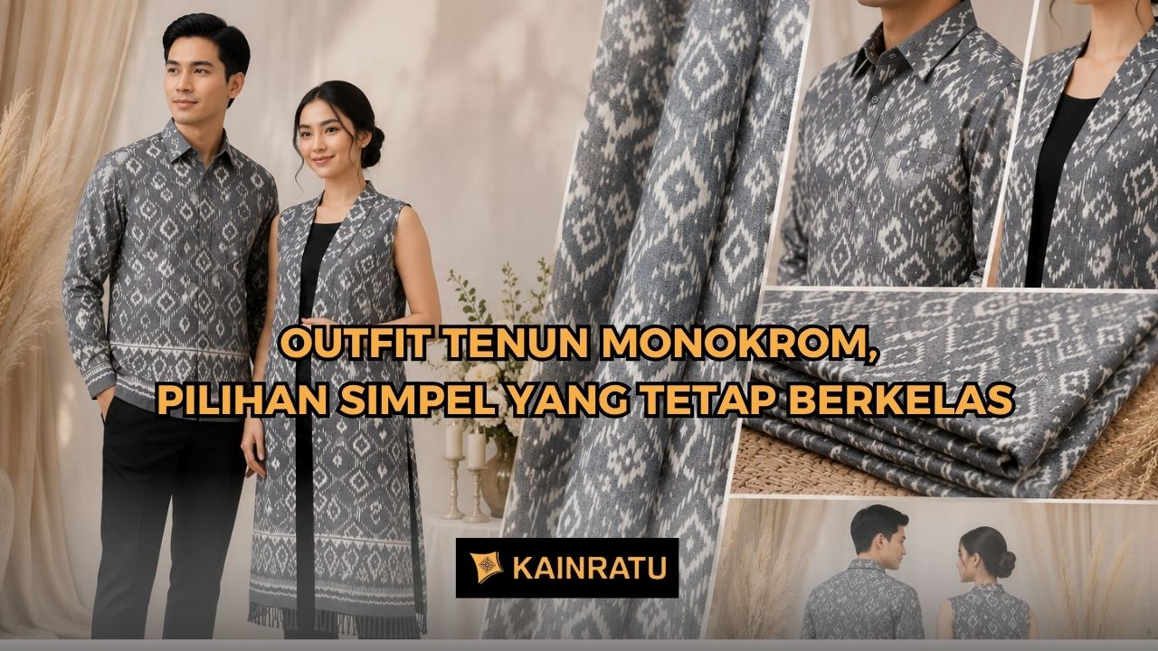 Outfit Tenun Monokrom, Pilihan Simpel yang Tetap Berkelas