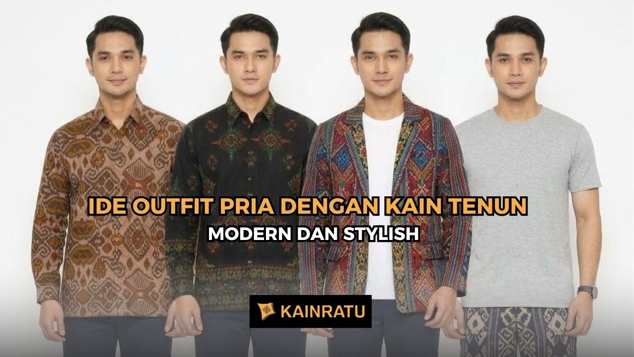 outfit pria pakai tenun Modern dan Stylish